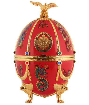 Vodka “Imperial Collection” Super Premium (Red with dragons and birds Faberge Egg-Styled case)