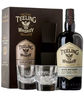 Whiskey Teeling Small Batch + 2 glasses + Black Cardboard